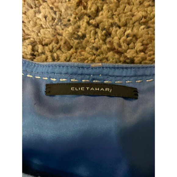 Elie Tahari Dress Womens XS Used Blue Linen Blend - Picture 8 of 16